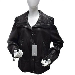 Andrew Marc Black Leather Women's Jacket